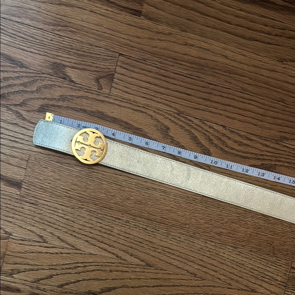 This belt is gold with reverse to brown… some wear as seen in pics on gold side